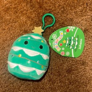 Christmas Tree Johann Squishmallow Clip 3.5” NWT
